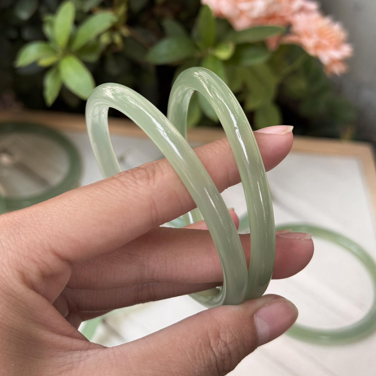 Vòng Đá Bạch Nguyệt Quang 6mm Xanh Lá