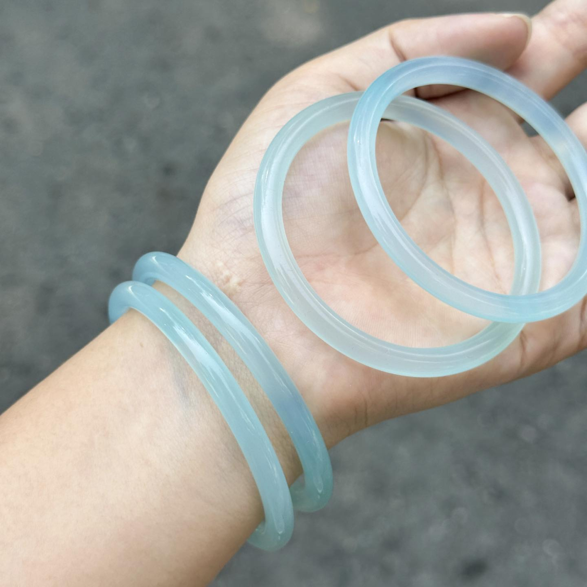 Vòng Đá Bạch Nguyệt Quang 6mm Xanh Dương