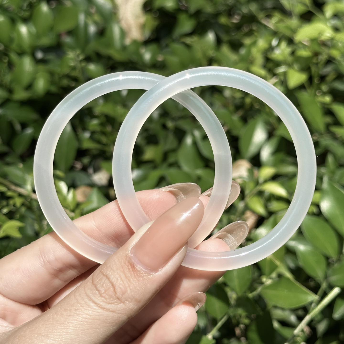 Vòng Đá Bạch Nguyệt Quang 6mm Trắng