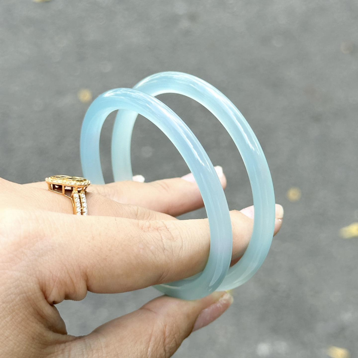 Vòng Đá Bạch Nguyệt Quang 6mm Xanh Dương