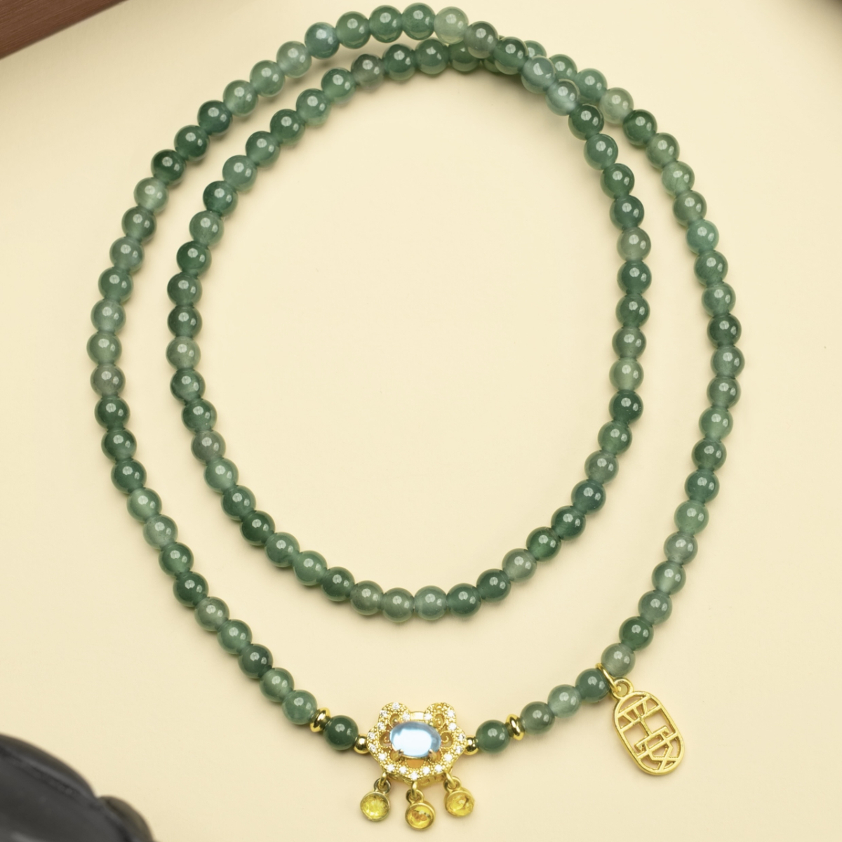 Dây Chuỗi Lam Ngọc Cẩm Thạch 108 Hạt - Như Ý