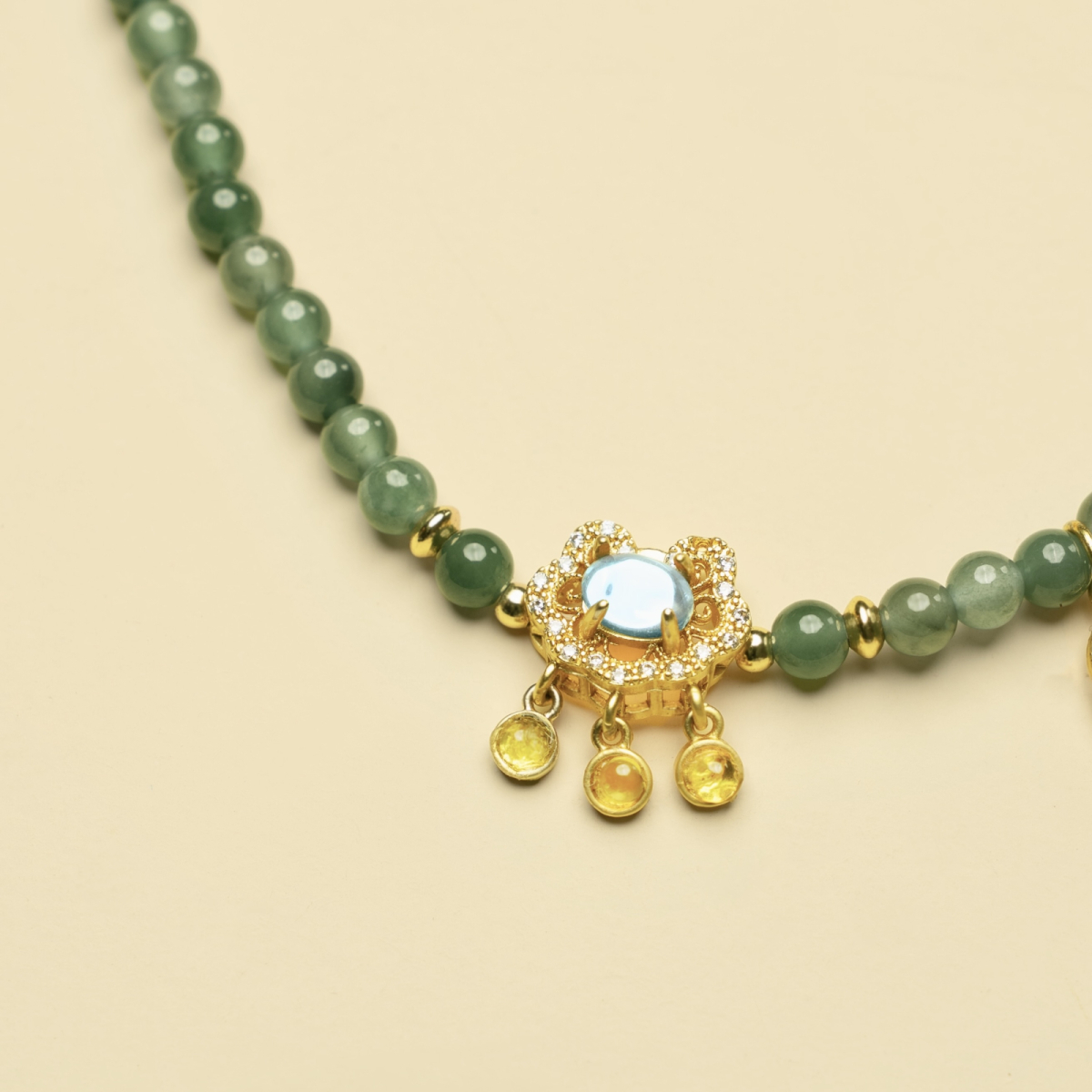 Dây Chuỗi Lam Ngọc Cẩm Thạch 108 Hạt - Như Ý