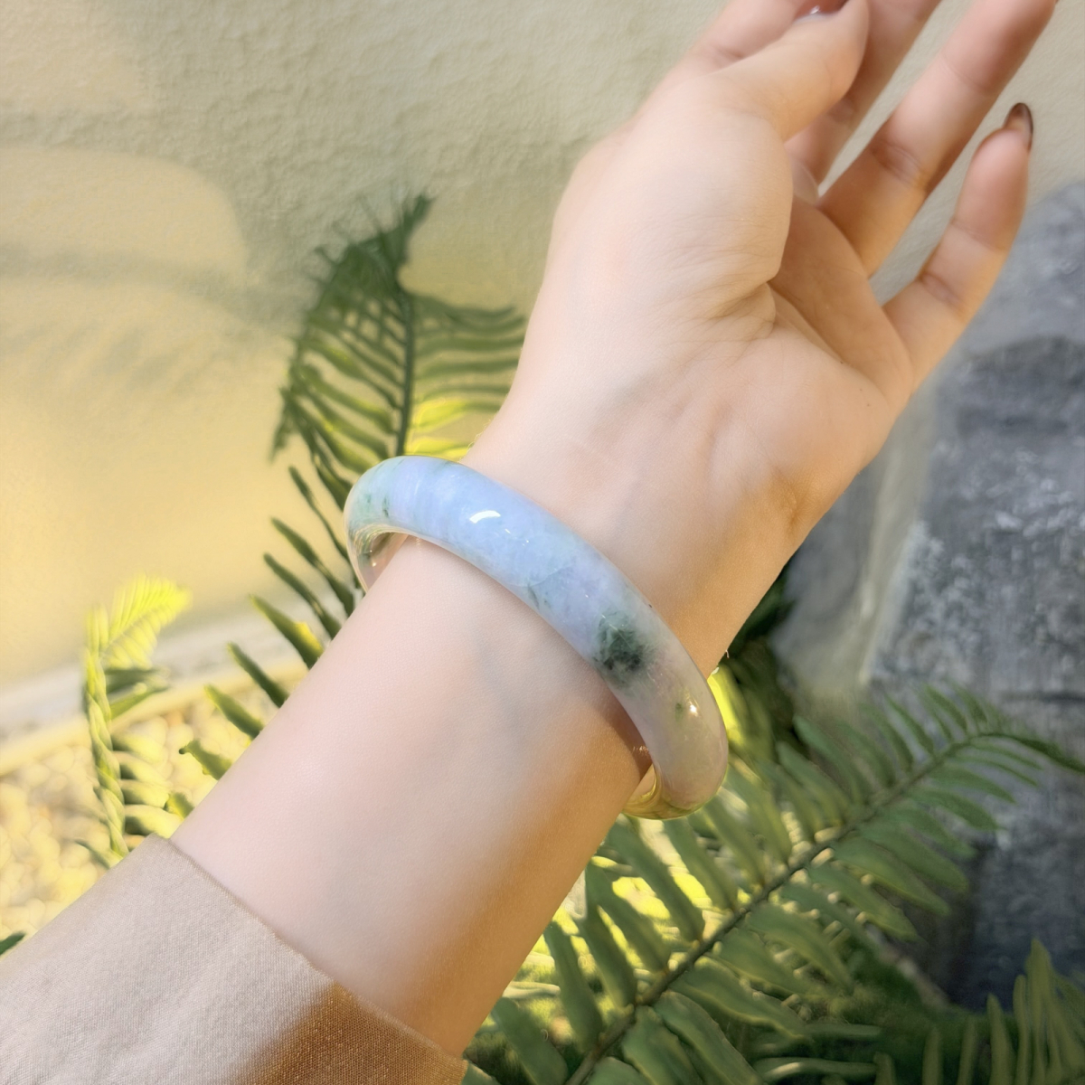 Vòng Ngọc Cẩm Thạch Type A - Tím Monet 