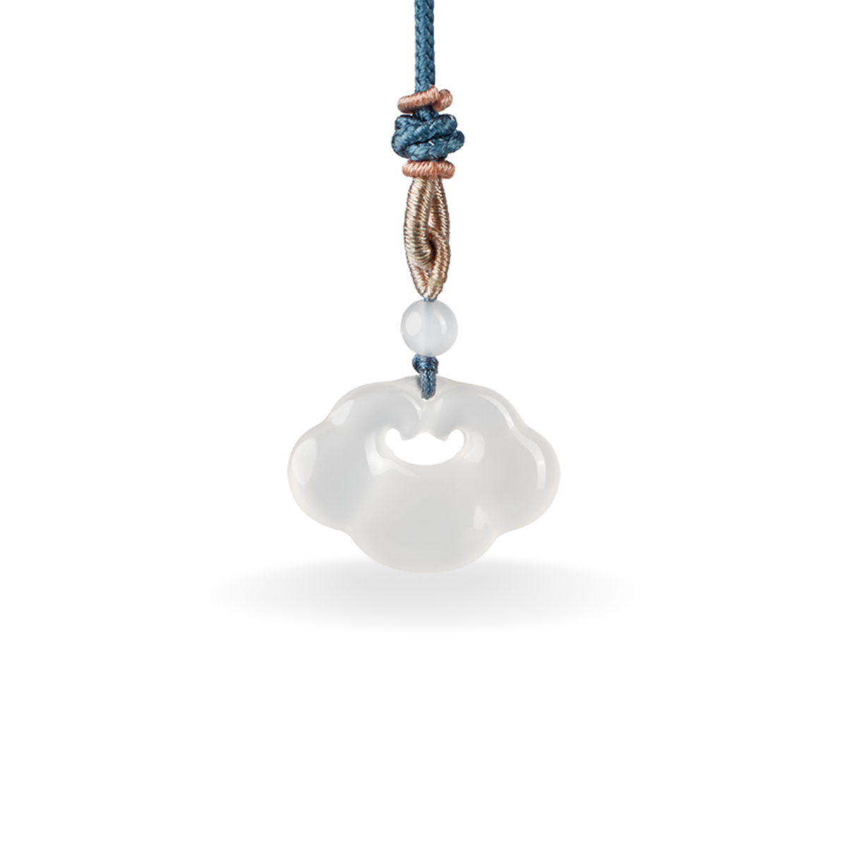 Dây Chuyền Khóa Trường Mệnh Đá Chalcedony (Mã Não)