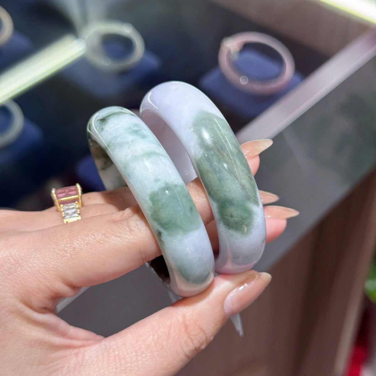 Vòng Ngọc Cẩm Thạch Type A - Xanh Cọ