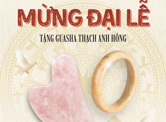 Sunny Gems Tri Ân Đại Lễ: Tặng Gua Sha Thạch Anh Hồng Cho Mỗi Đơn Hàng Vòng Ngọc