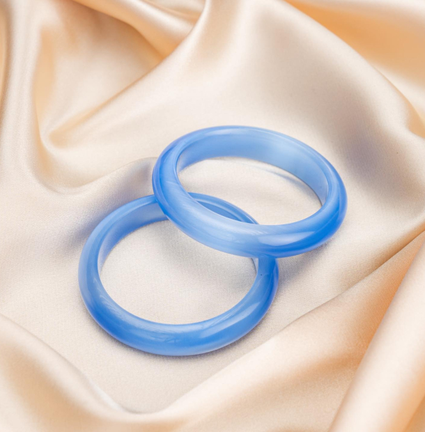 Vòng Đá Mắt Mèo 11mm Xanh Dương Đậm