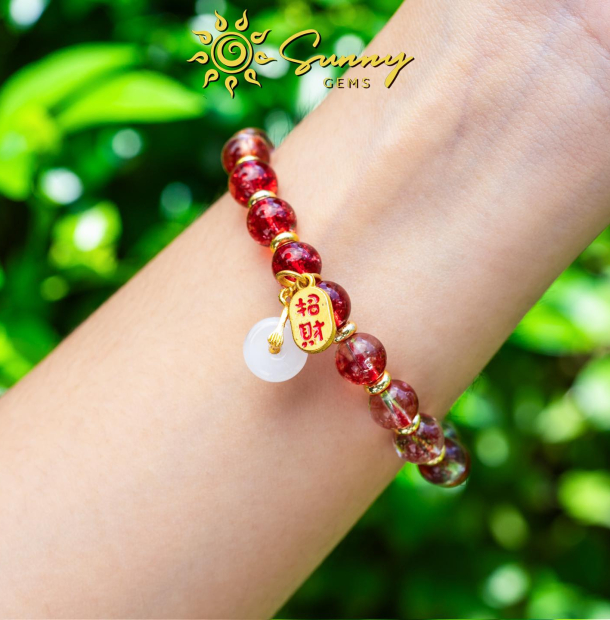 Vòng Tay Đá Ưu Linh Fantasy - Đỏ Vòng Tay Đá Ưu Linh Fantasy - Đỏ