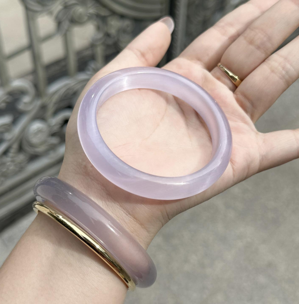Vòng Đá Mắt Mèo 11mm Tím Violet