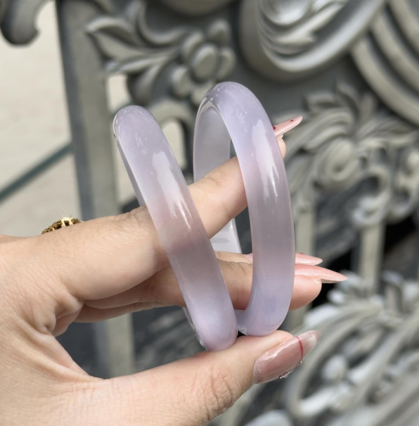 Vòng Đá Mắt Mèo 11mm Tím Violet