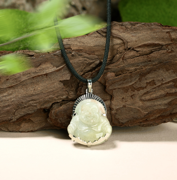 Dây Chuyền Ngọc Cẩm Thạch Type A - Phật Di Lặc