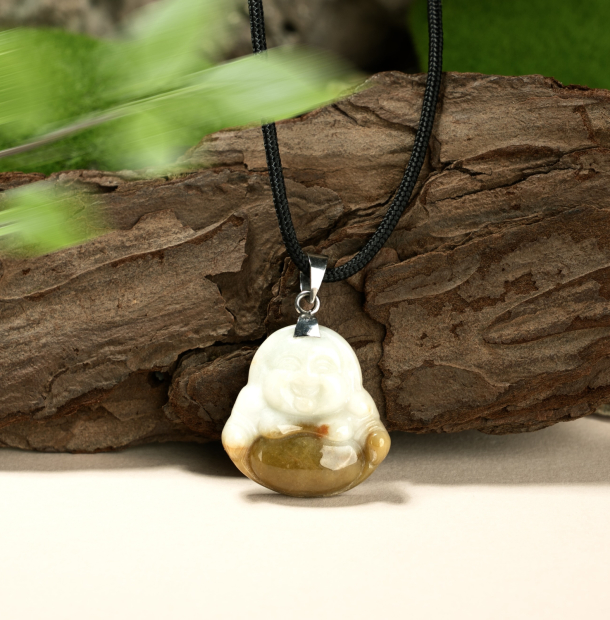 Dây Chuyền Ngọc Cẩm Thạch Type A - Phật Di Lặc