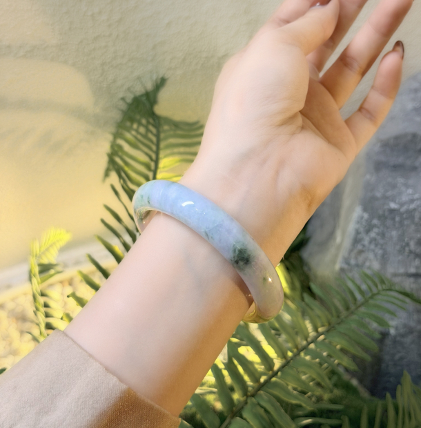 Vòng Ngọc Cẩm Thạch Type A - Tím Monet 